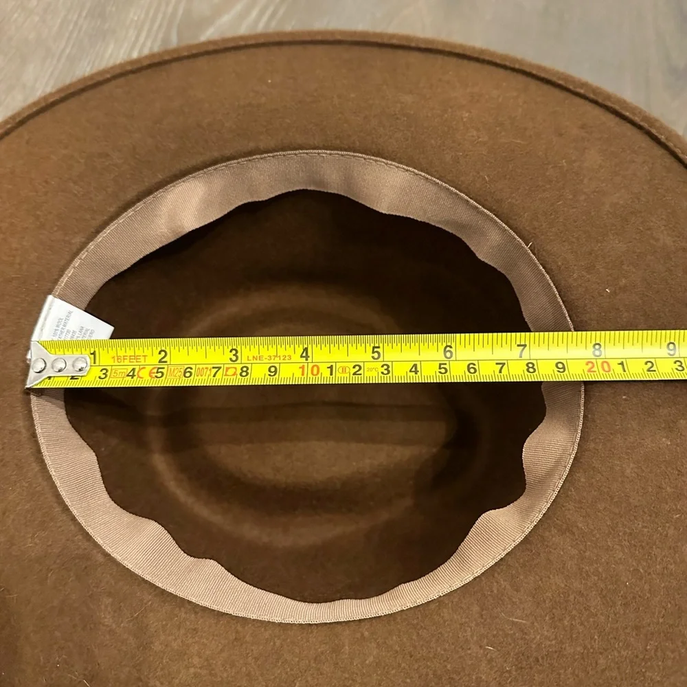 Women’s Boutique‎ Fedora Brown Hat with Tan Belt - Picture 7 of 8